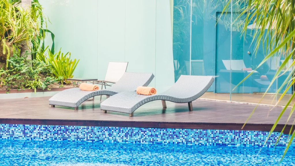 dubai pool contractors supplies swimming pool latest and trendy pool side furniture